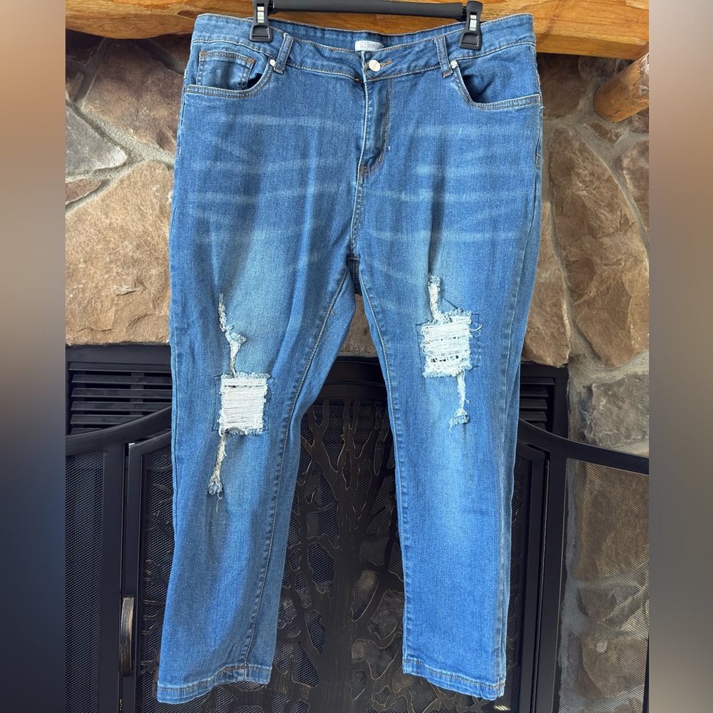 Distressed Blue Jeans for Women